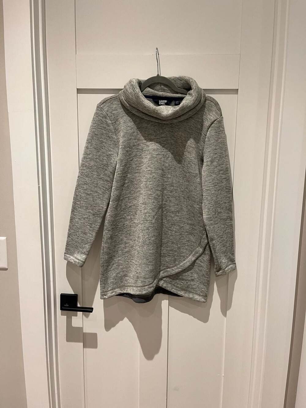 Lands' End Women's Sweater Fleece Cowl Neck Tunic Size M 10-12